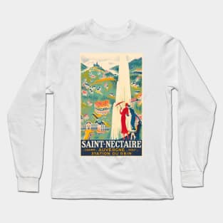 Saint-Nectaire France Vintage Poster Long Sleeve T-Shirt